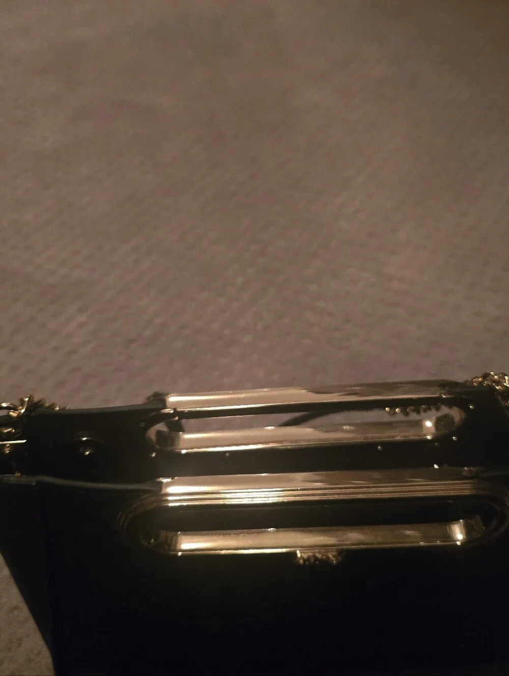 Michael Kors Black Chelsea Clutch with Gold Accent Handle
